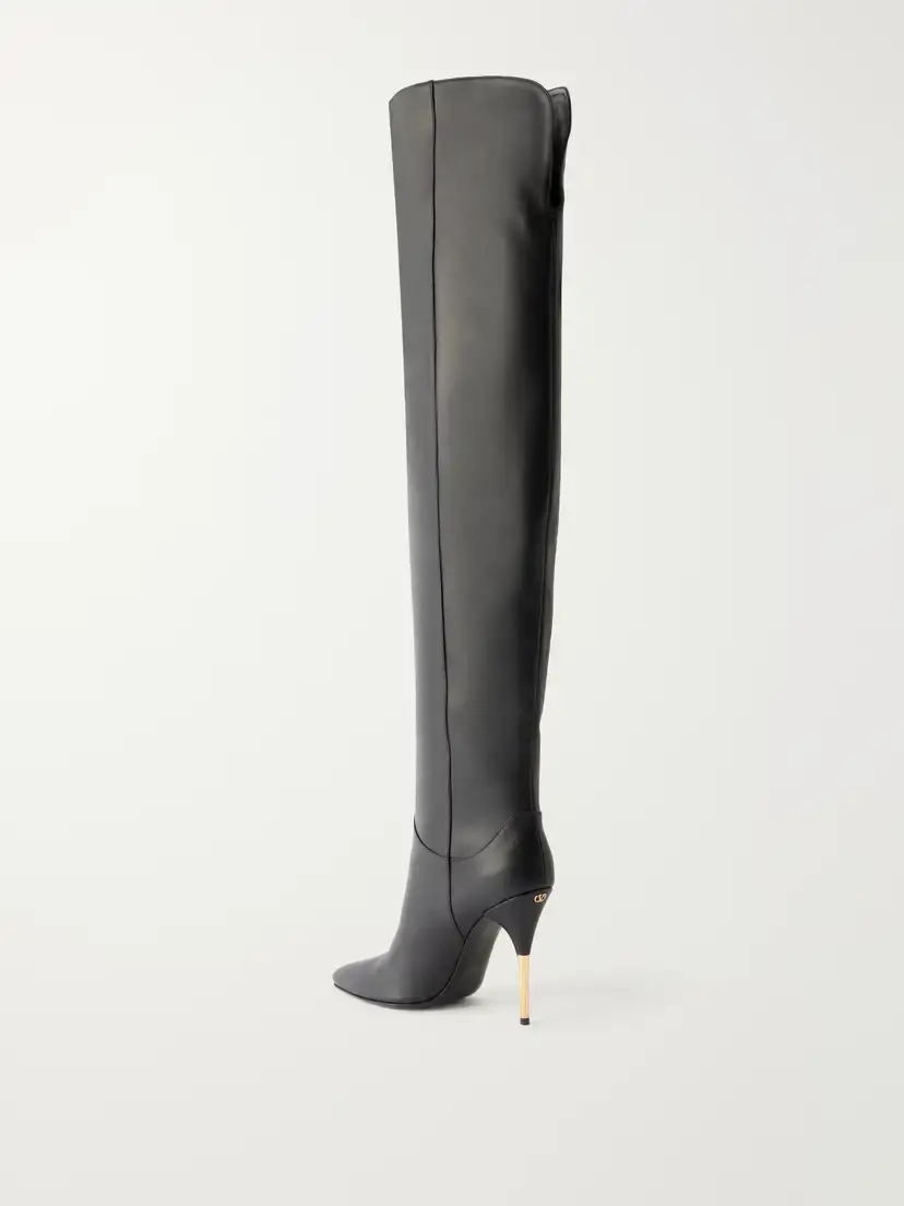 Valentino Garavani Deboot 105 Paneled Leather Over-the-knee Boots | Thumbnail 3