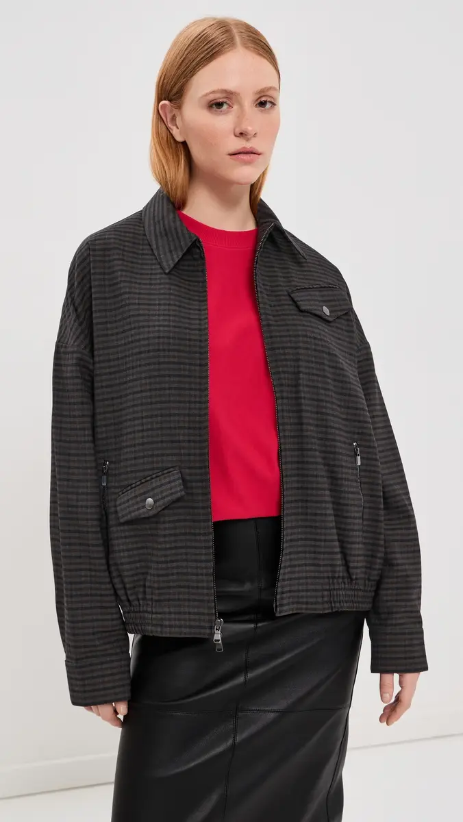 Tibi Cedrick Suiting Bomber Jacket | Thumbnail 2 Tibi Cedrick Suiting Bomber Jacket | Thumbnail 2