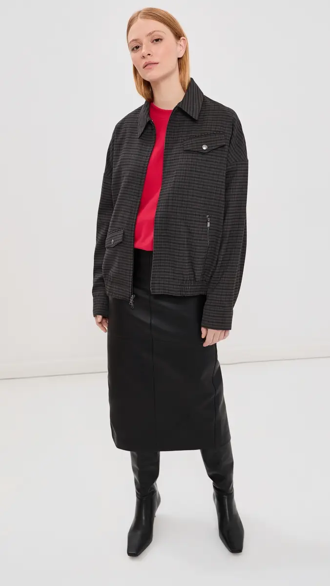Tibi Cedrick Suiting Bomber Jacket | Thumbnail 5 Tibi Cedrick Suiting Bomber Jacket | Thumbnail 5