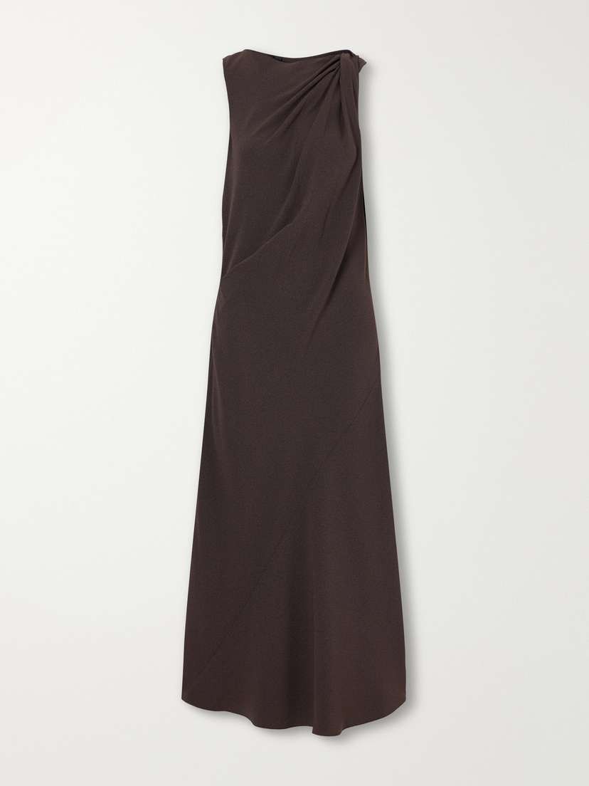 Theory Knotted Crepe Midi Dress