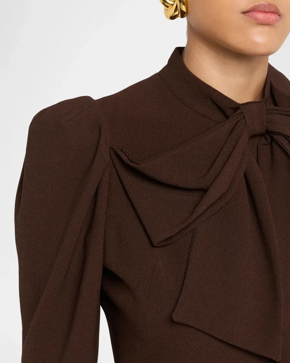 BLACK HALO Ara Puff-Sleeve Bow Jumpsuit | Thumbnail 6 BLACK HALO Ara Puff-Sleeve Bow Jumpsuit | Thumbnail 6