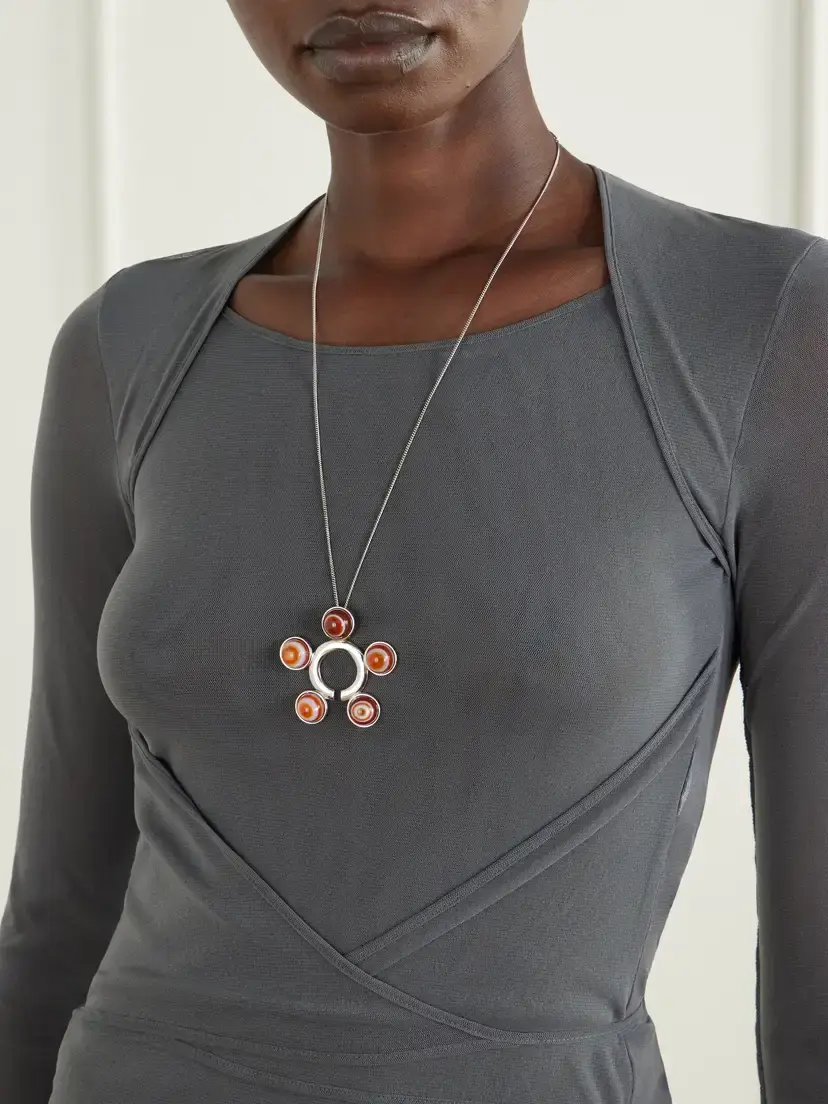 Lemaire Silver-tone Agate Necklace | Thumbnail 2 Lemaire Silver-tone Agate Necklace | Thumbnail 2