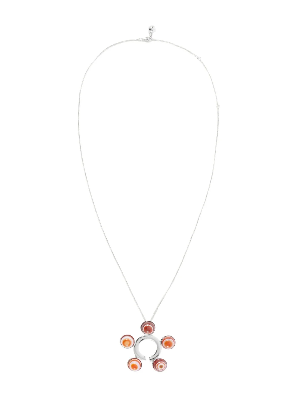 Silver-tone Agate Necklace