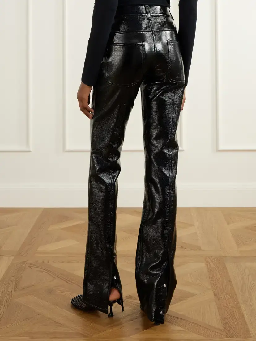 Courrèges Cotton-blend Vinyl Straight-leg Pants | Thumbnail 3 Courrèges Cotton-blend Vinyl Straight-leg Pants | Thumbnail 3