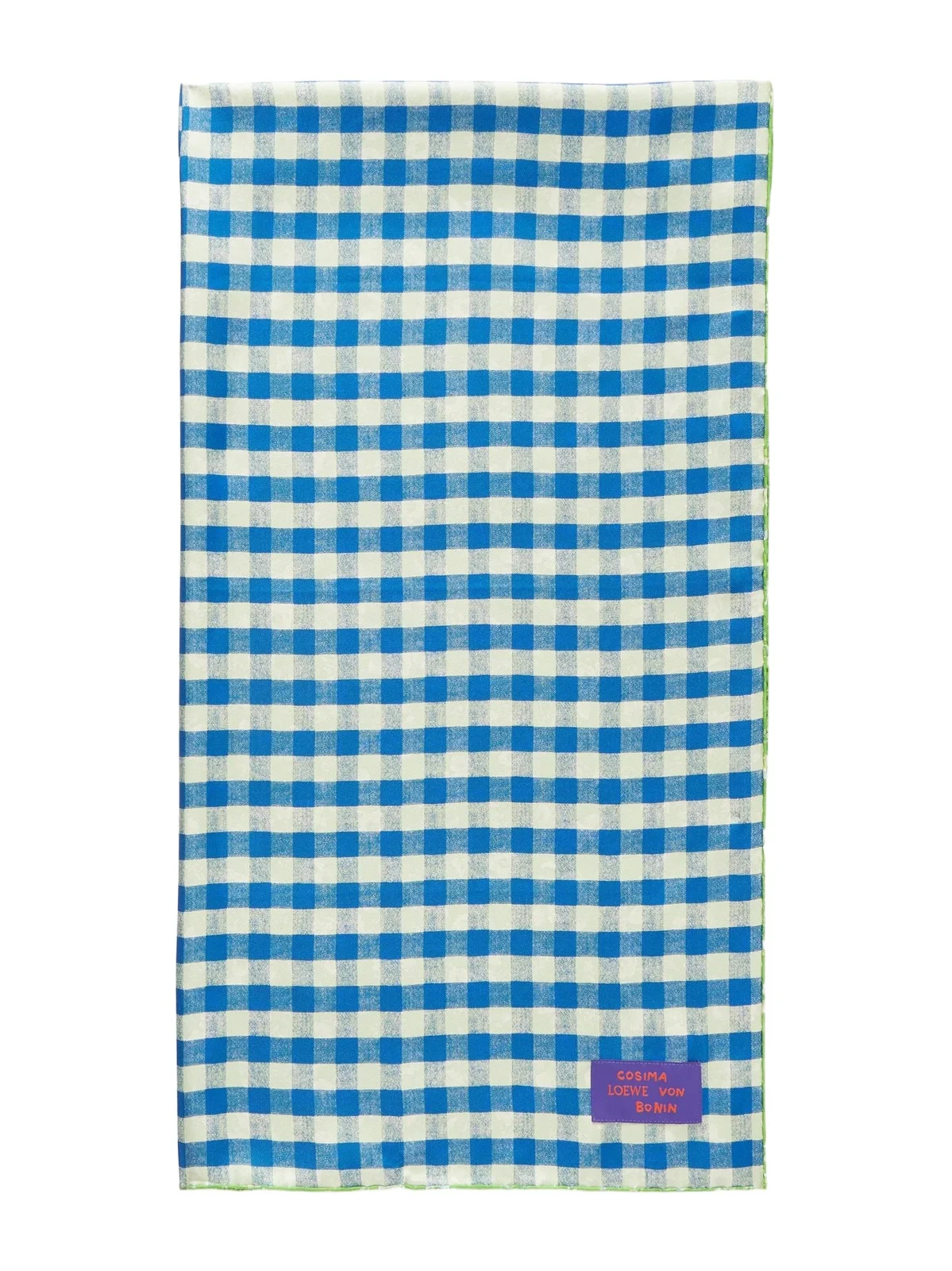 Checked And Floral-print Silk Scarf Checked And Floral-print Silk Scarf
