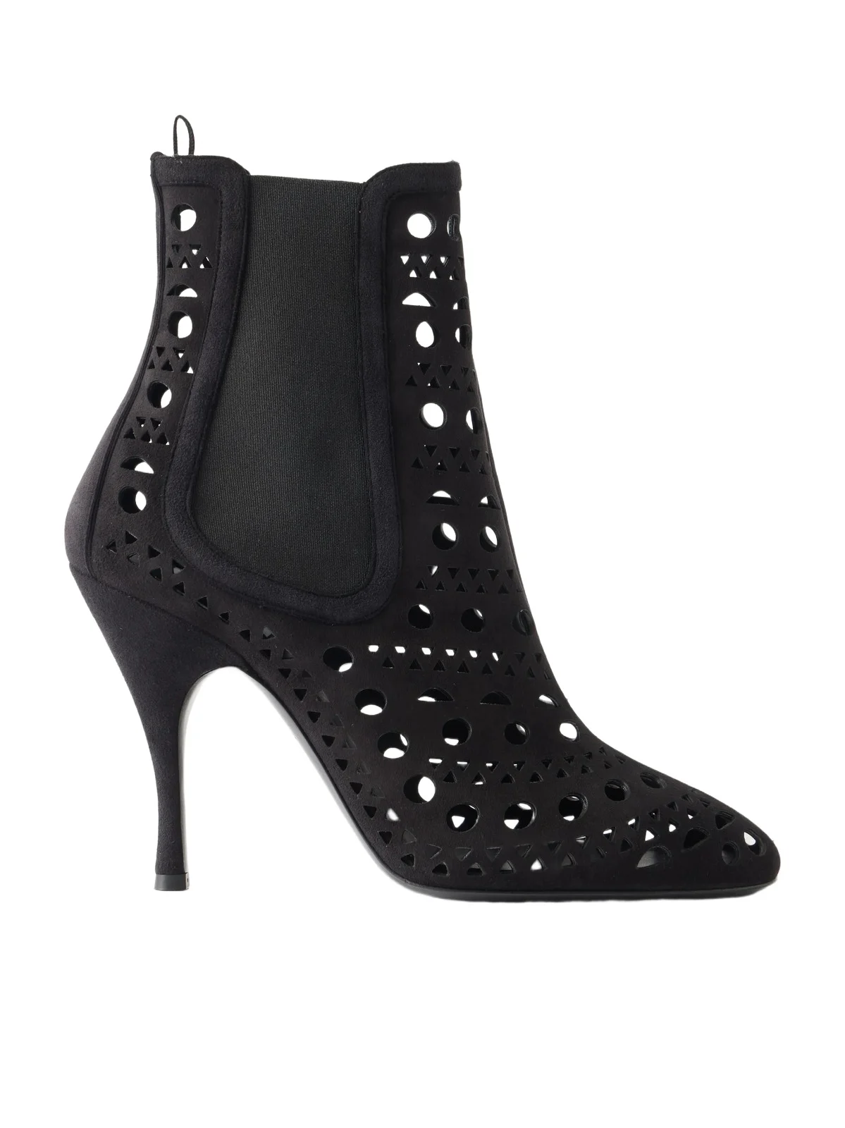Alaïa Vienne 100 Laser-cut Suede Ankle Boots