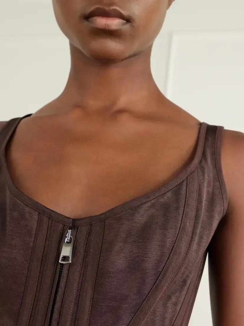 Wiederhoeft Venus Corset Paneled Twill Top | Thumbnail 5 Wiederhoeft Venus Corset Paneled Twill Top | Thumbnail 5