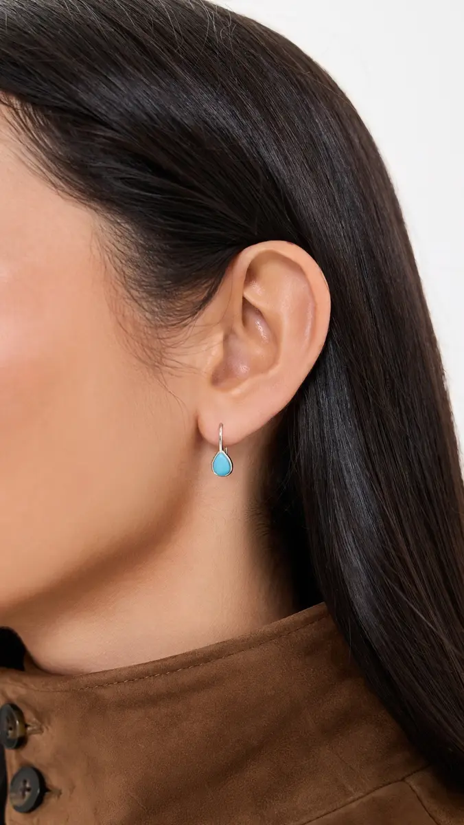 Shashi Gemstone Pear Drop Earrings | Thumbnail 3