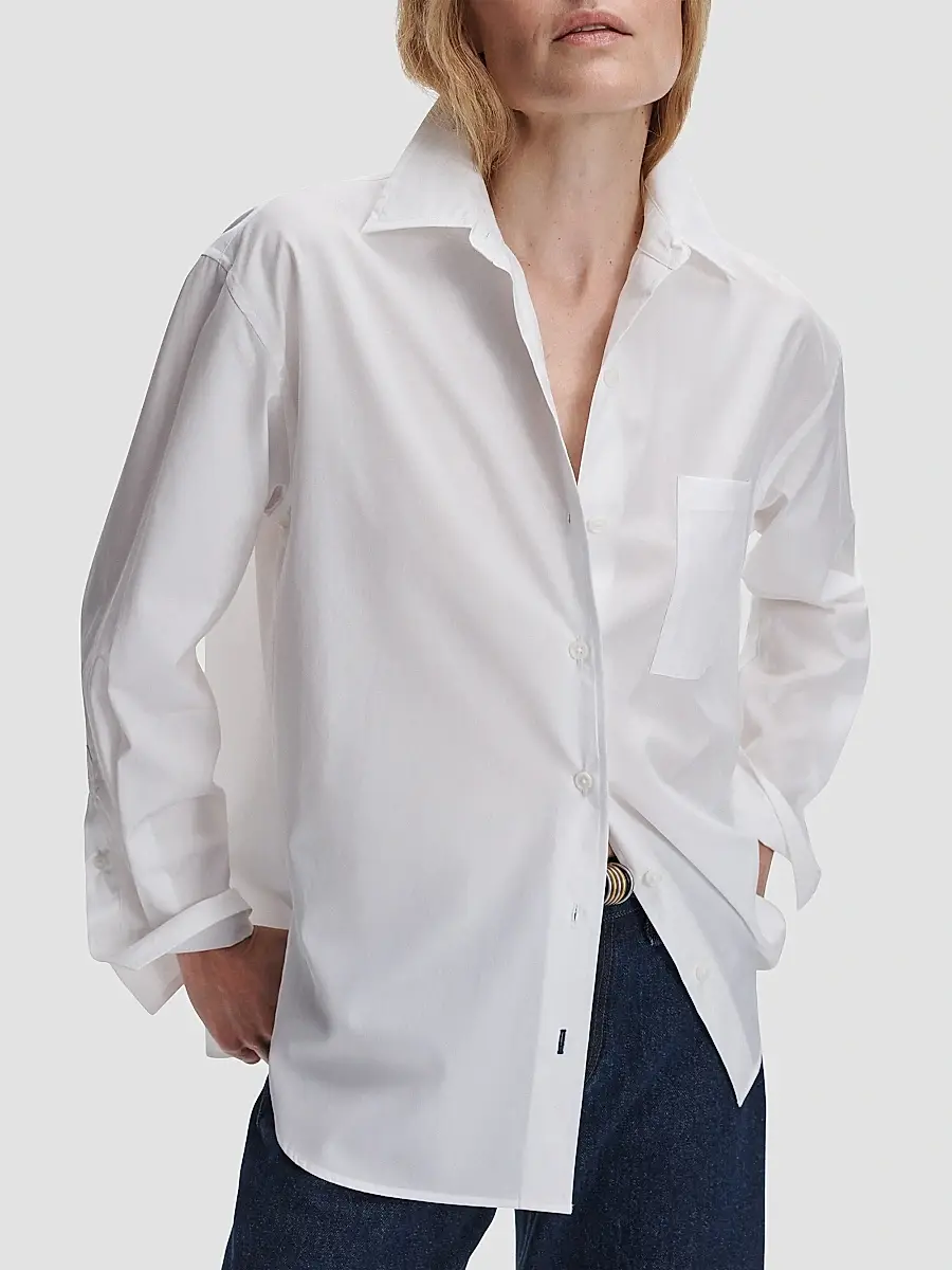 rag & bone Women's Connie Cotton Button-Front Shirt | Thumbnail 4 rag & bone Women's Connie Cotton Button-Front Shirt | Thumbnail 4