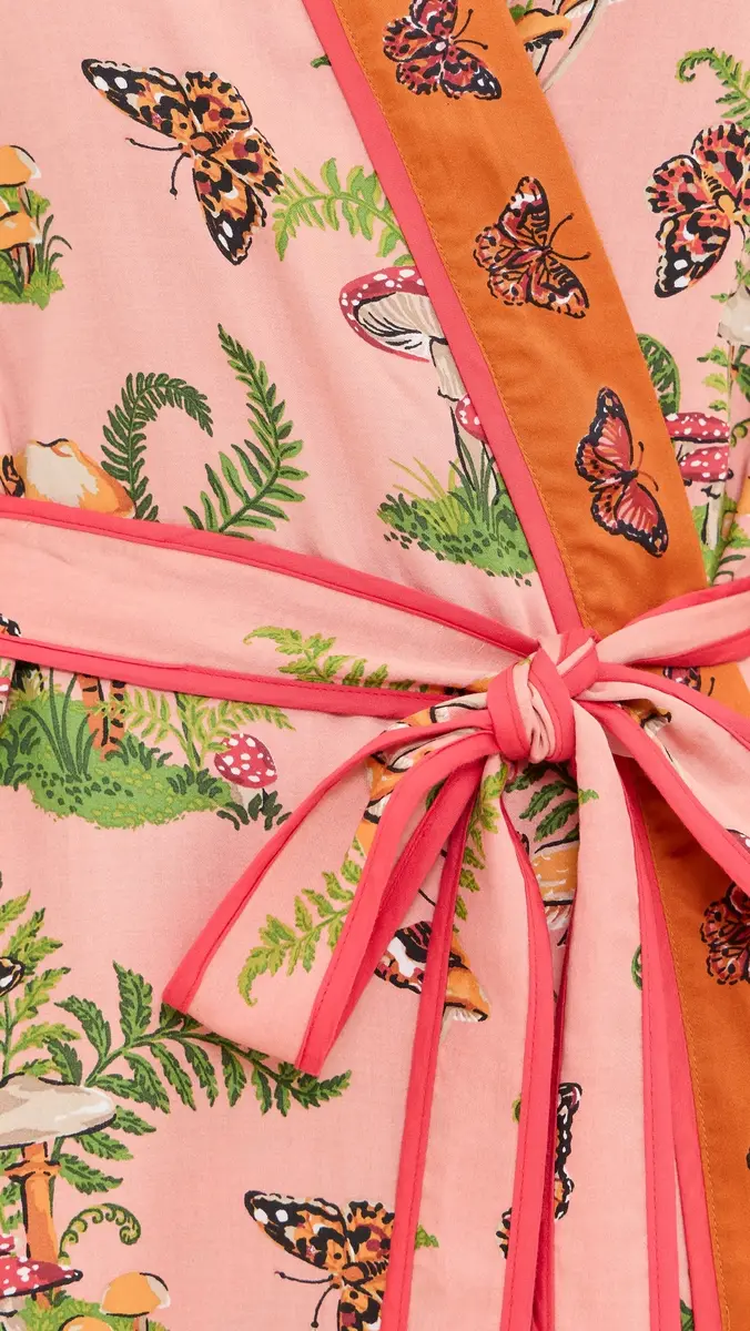 Printfresh Butterfly Forager Eco Satin Robe | Thumbnail 6 Printfresh Butterfly Forager Eco Satin Robe | Thumbnail 6