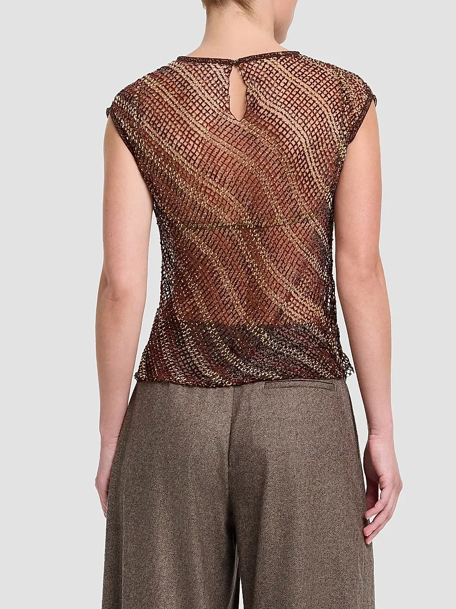 TWP Women's Beaded Net Tank | Thumbnail 3 TWP Women's Beaded Net Tank | Thumbnail 3
