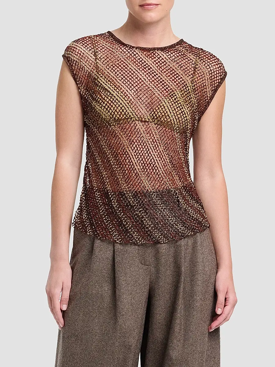 TWP Women's Beaded Net Tank | Thumbnail 4 TWP Women's Beaded Net Tank | Thumbnail 4