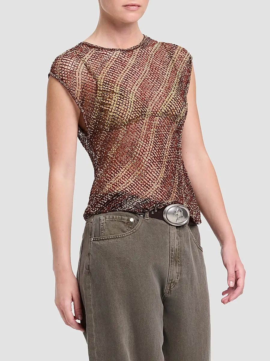 TWP Women's Beaded Net Tank | Thumbnail 9 TWP Women's Beaded Net Tank | Thumbnail 9