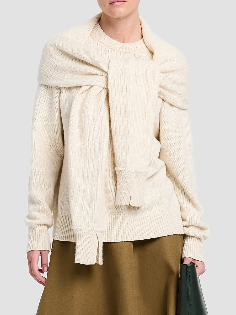 TWP Women's Rib-Knit Cashmere Shrug Sweater | Thumbnail 4 TWP Women's Rib-Knit Cashmere Shrug Sweater | Thumbnail 4
