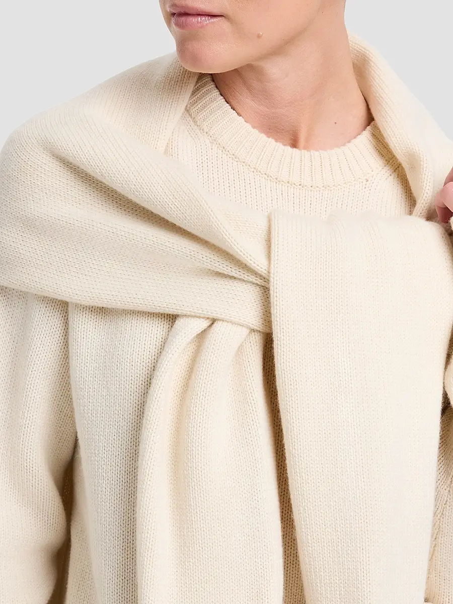 TWP Women's Rib-Knit Cashmere Shrug Sweater | Thumbnail 5 TWP Women's Rib-Knit Cashmere Shrug Sweater | Thumbnail 5