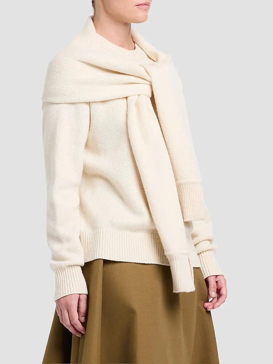 TWP Women's Rib-Knit Cashmere Shrug Sweater | Thumbnail 6 TWP Women's Rib-Knit Cashmere Shrug Sweater | Thumbnail 6