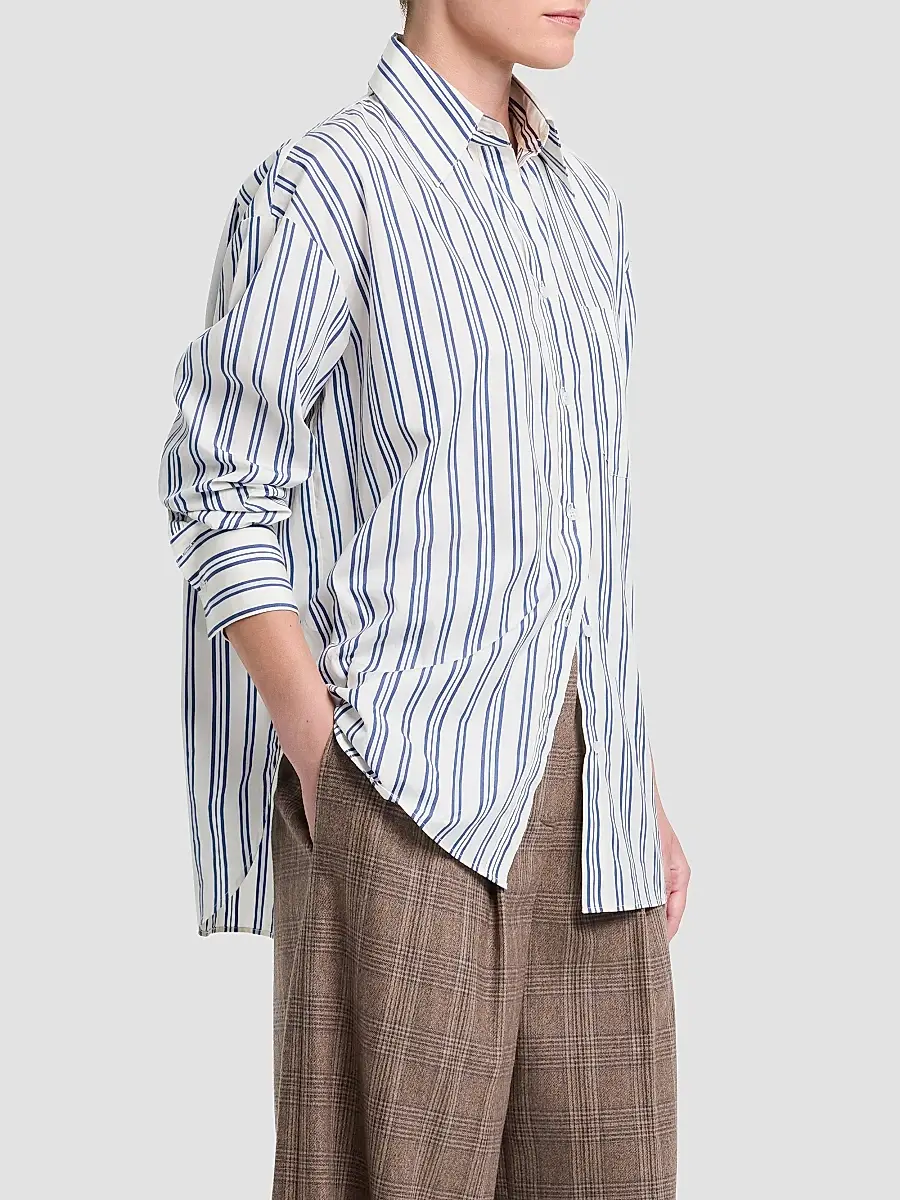TWP Women's Big Joe Striped Cotton Shirt | Thumbnail 7