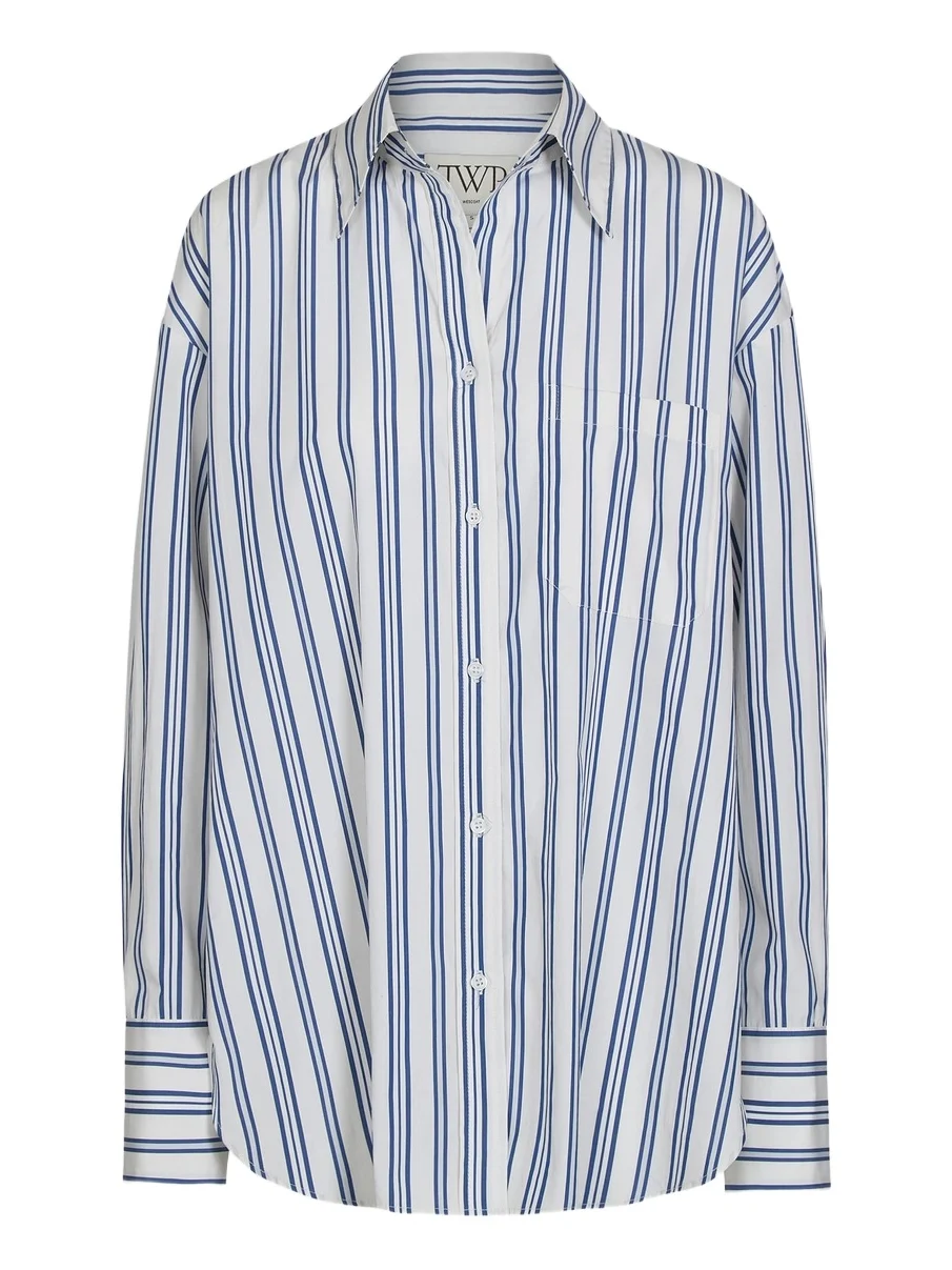 TWP Women's Big Joe Striped Cotton Shirt