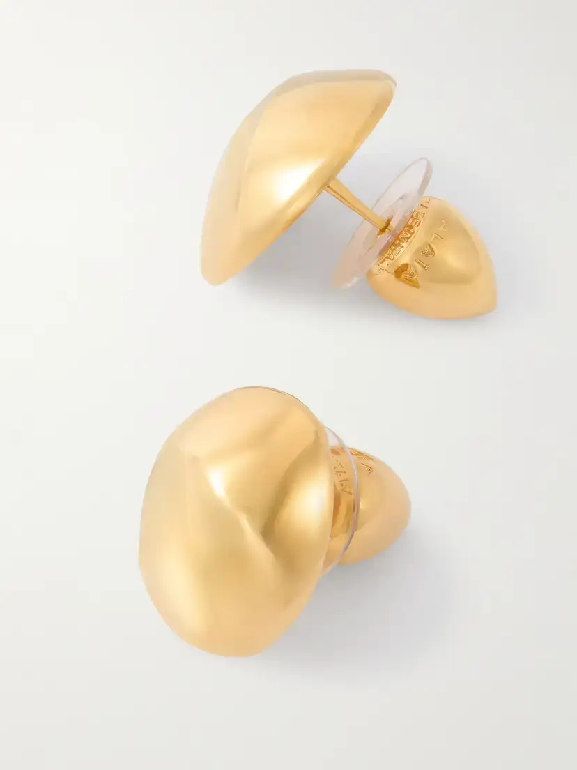 ALAÏA Dome Gold-tone Earrings | Thumbnail 3 ALAÏA Dome Gold-tone Earrings | Thumbnail 3