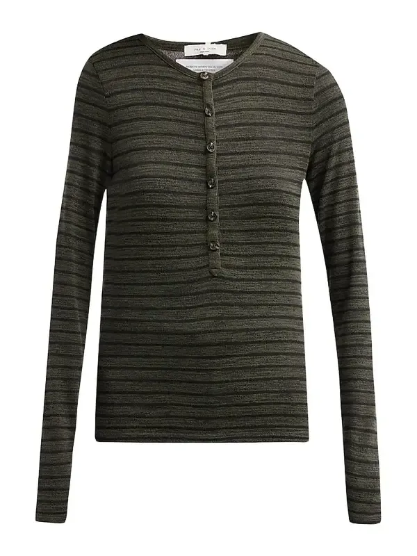 Women's The Knit Striped Henley Women's The Knit Striped Henley