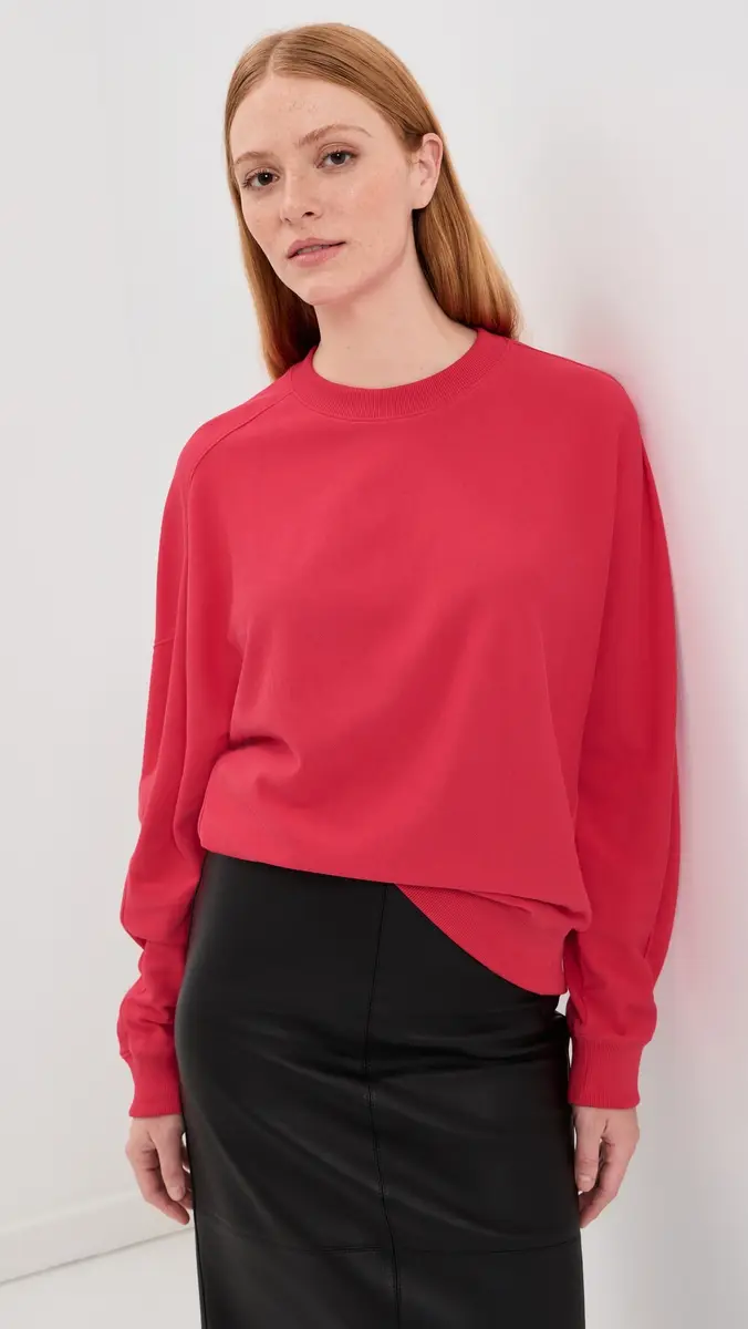 Tibi Lightweight Crew Neck Sweater | Thumbnail 2 Tibi Lightweight Crew Neck Sweater | Thumbnail 2