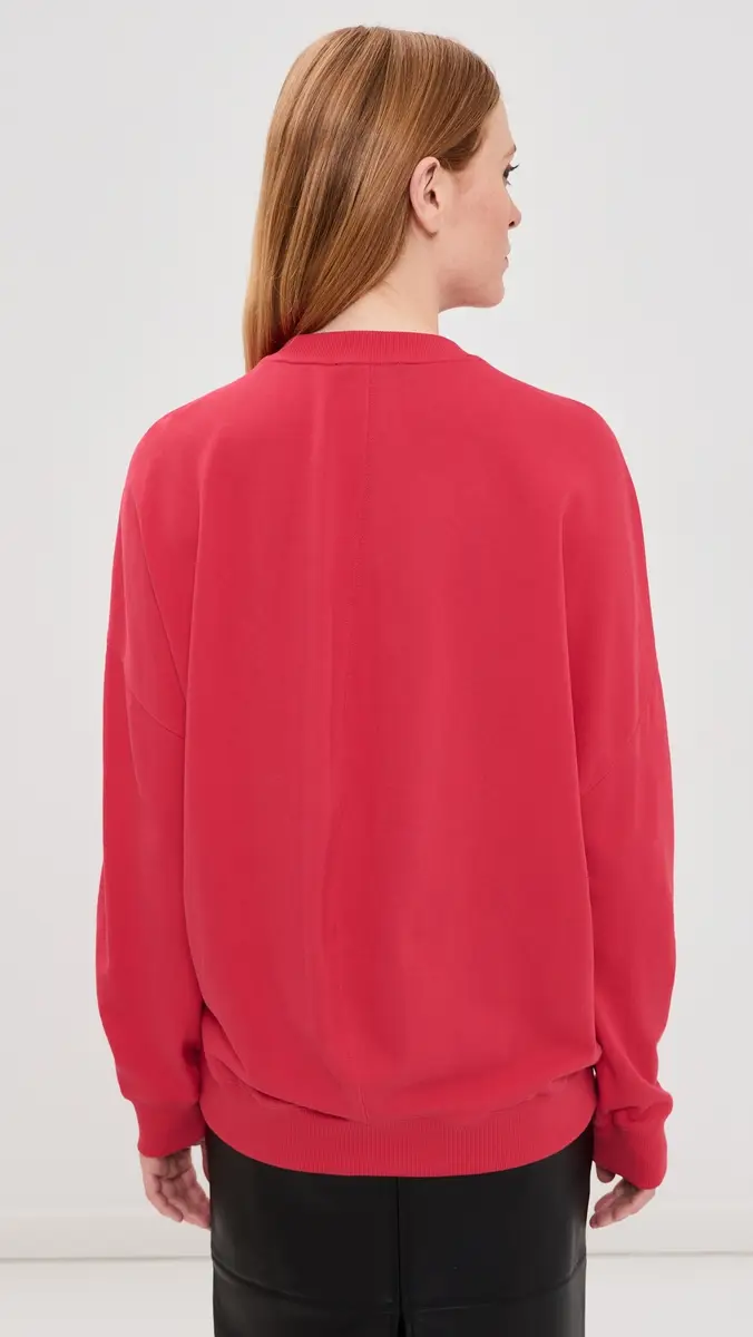 Tibi Lightweight Crew Neck Sweater | Thumbnail 3 Tibi Lightweight Crew Neck Sweater | Thumbnail 3