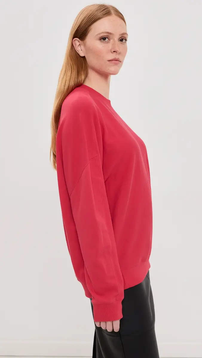 Tibi Lightweight Crew Neck Sweater | Thumbnail 4 Tibi Lightweight Crew Neck Sweater | Thumbnail 4