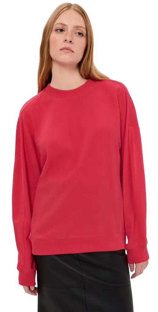 Tibi Lightweight Crew Neck Sweater