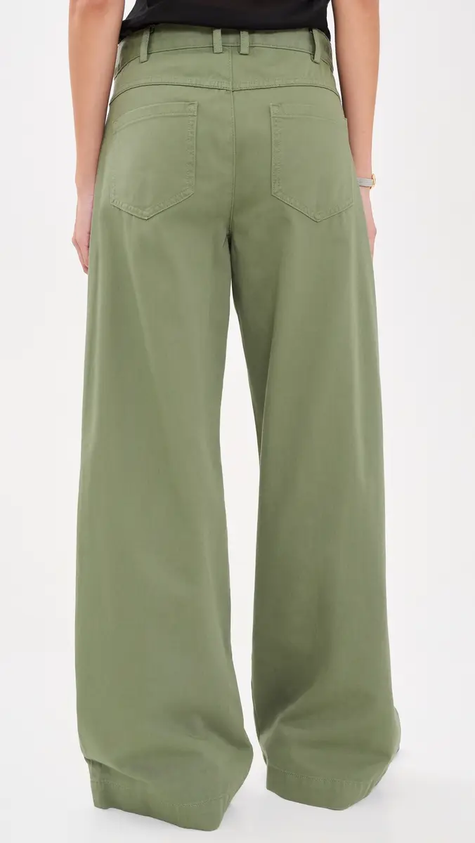 Vince Washed Cotton Wide Leg Pants | Thumbnail 3 Vince Washed Cotton Wide Leg Pants | Thumbnail 3