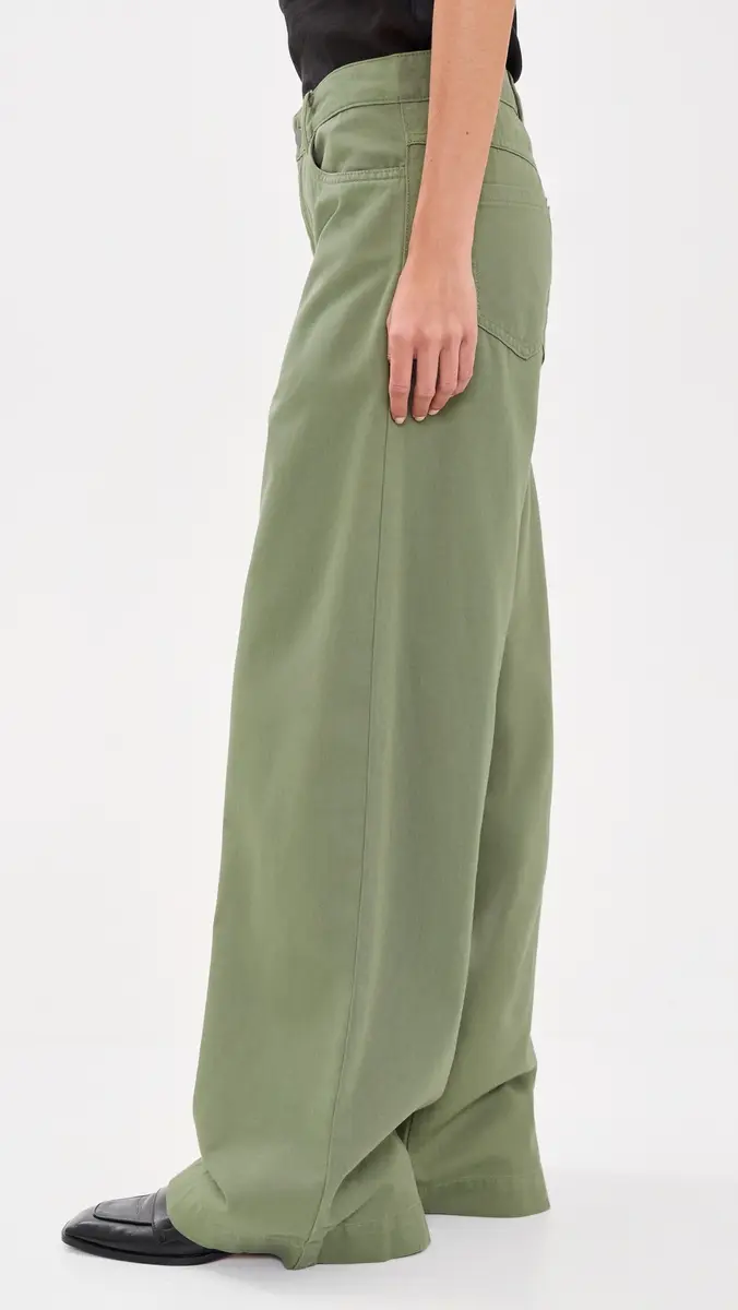 Vince Washed Cotton Wide Leg Pants | Thumbnail 4 Vince Washed Cotton Wide Leg Pants | Thumbnail 4