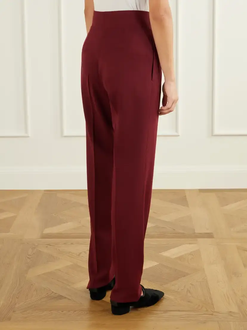 Giuliva Heritage The Other Smoking Pleated Wool-blend Crepe Straight-leg Pants | Thumbnail 4 Giuliva Heritage The Other Smoking Pleated Wool-blend Crepe Straight-leg Pants | Thumbnail 4