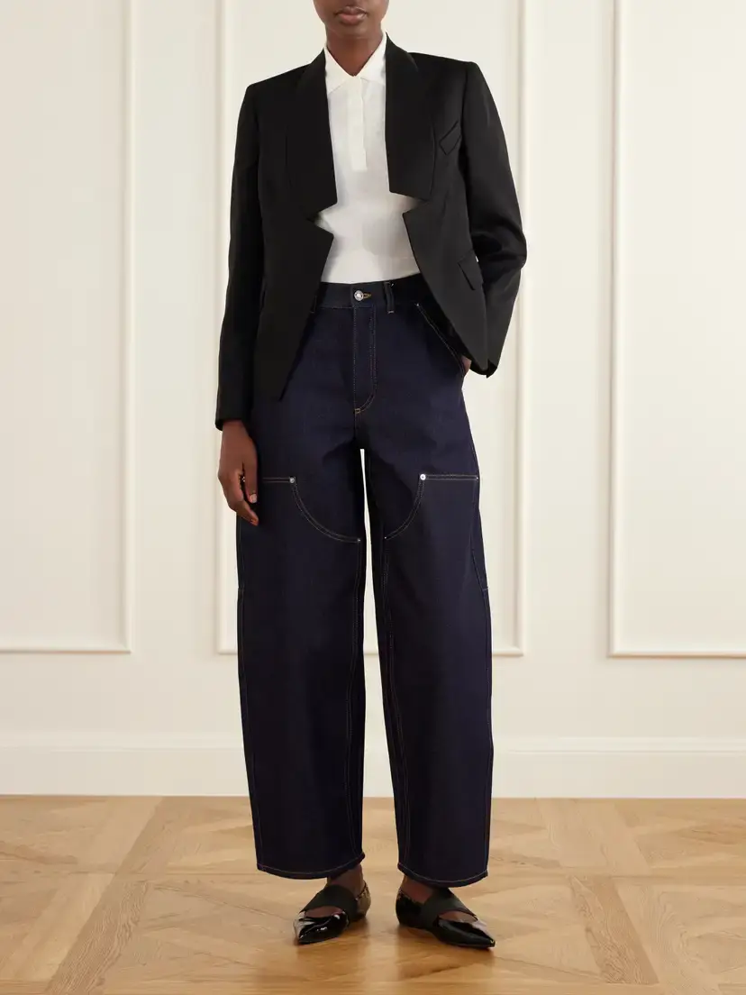 Givenchy Reverse Lapel Wool Grain De Poudre Jacket | Thumbnail 2 Givenchy Reverse Lapel Wool Grain De Poudre Jacket | Thumbnail 2
