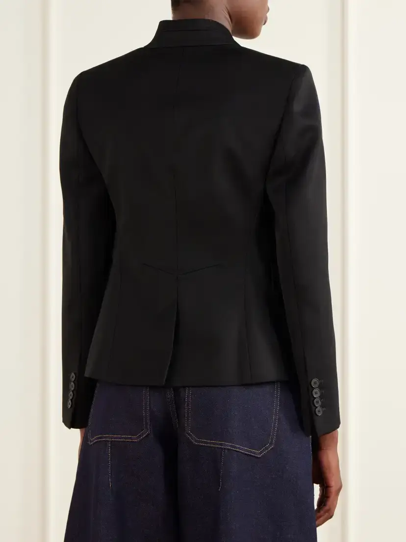 Givenchy Reverse Lapel Wool Grain De Poudre Jacket | Thumbnail 4 Givenchy Reverse Lapel Wool Grain De Poudre Jacket | Thumbnail 4