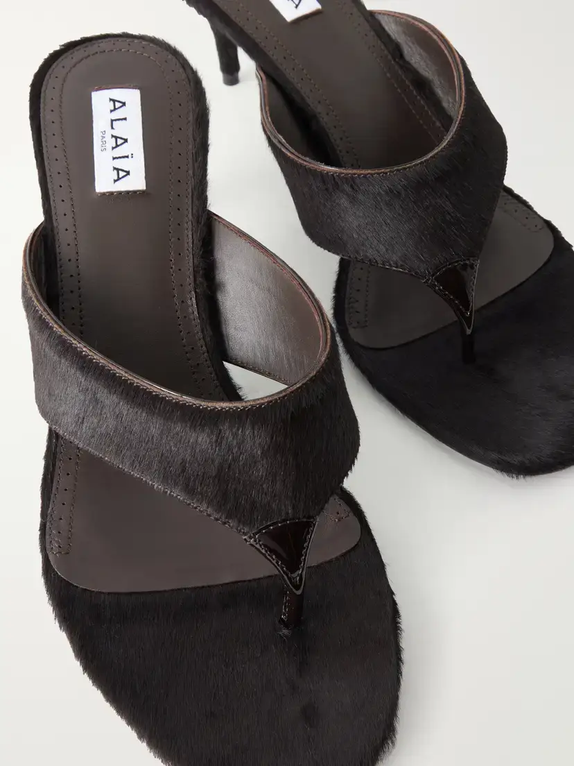 Alaïa Infra 55 Calf Hair Sandals | Thumbnail 5