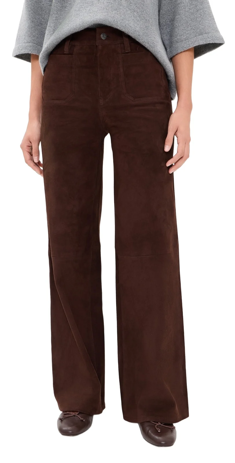 Suede Le Slim Palazzo Modernist Pocket Pants Suede Le Slim Palazzo Modernist Pocket Pants