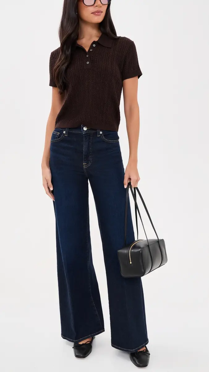 GOOD AMERICAN Soft Tech Good Waist Palazzo Ankle Jeans | Thumbnail 5 GOOD AMERICAN Soft Tech Good Waist Palazzo Ankle Jeans | Thumbnail 5