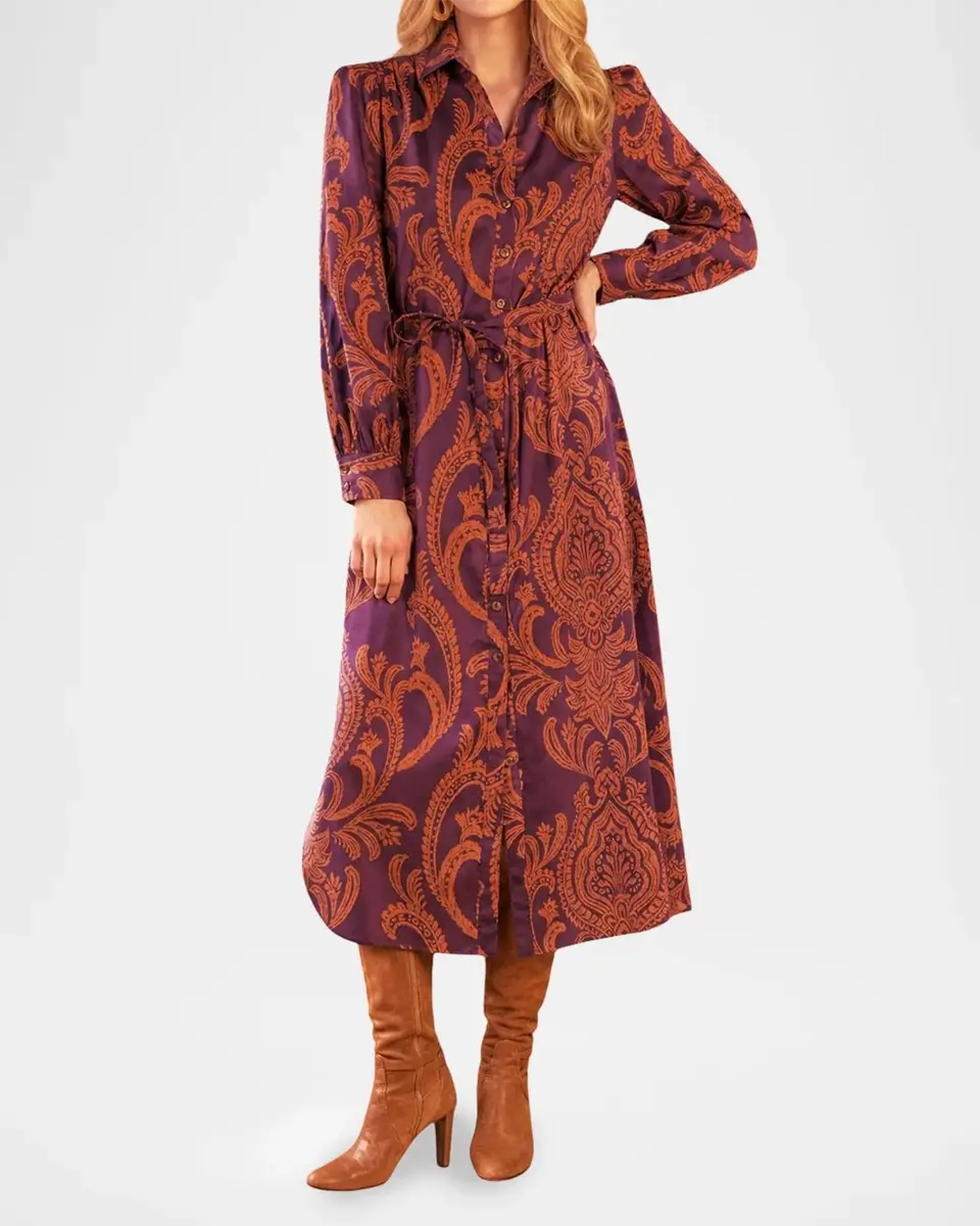 Finley Cambridge Paisley-Print Cotton Midi Shirtdress | Thumbnail 2 Finley Cambridge Paisley-Print Cotton Midi Shirtdress | Thumbnail 2