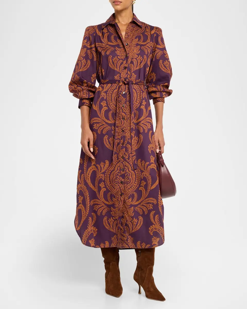 Finley Cambridge Paisley-Print Cotton Midi Shirtdress | Thumbnail 4 Finley Cambridge Paisley-Print Cotton Midi Shirtdress | Thumbnail 4