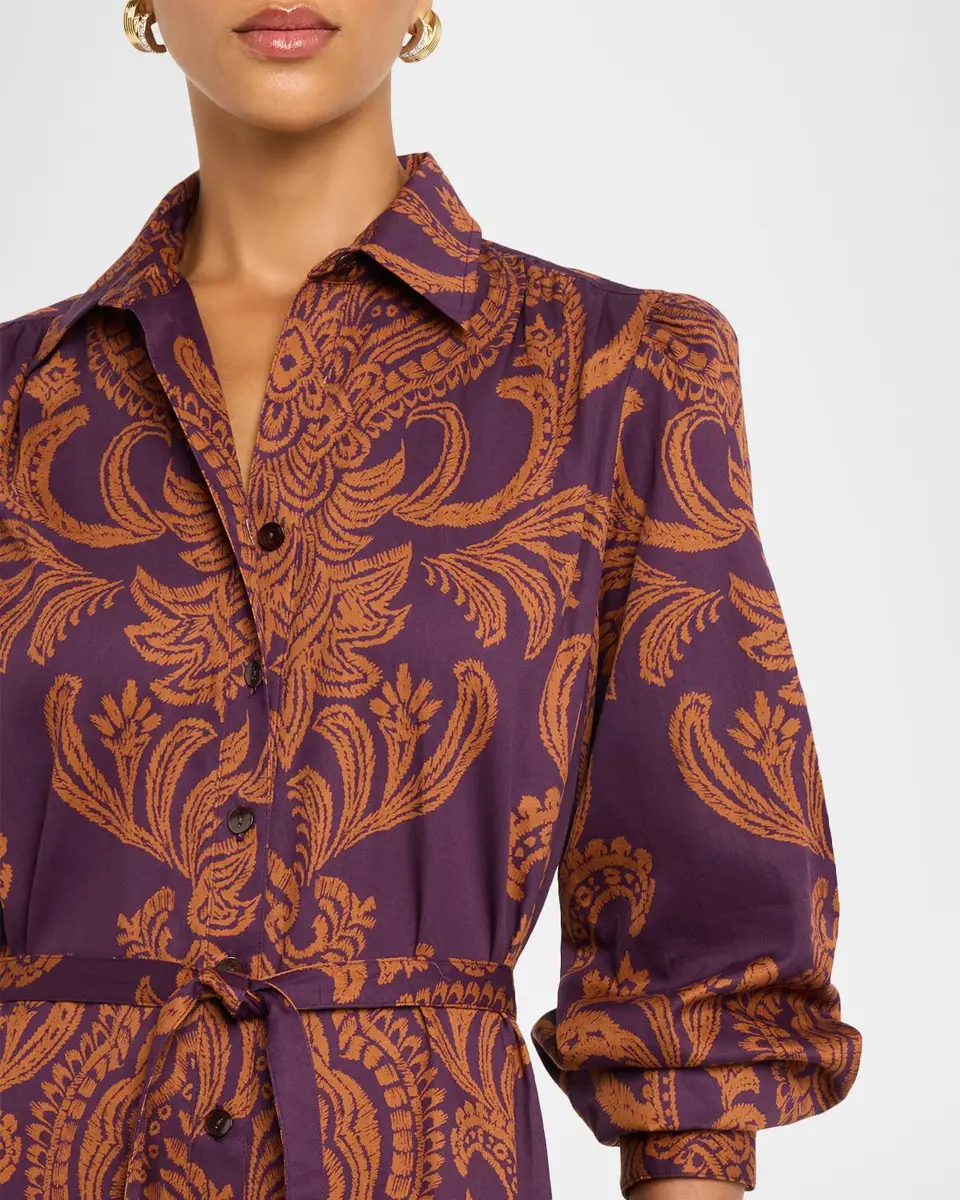 Finley Cambridge Paisley-Print Cotton Midi Shirtdress | Thumbnail 5 Finley Cambridge Paisley-Print Cotton Midi Shirtdress | Thumbnail 5