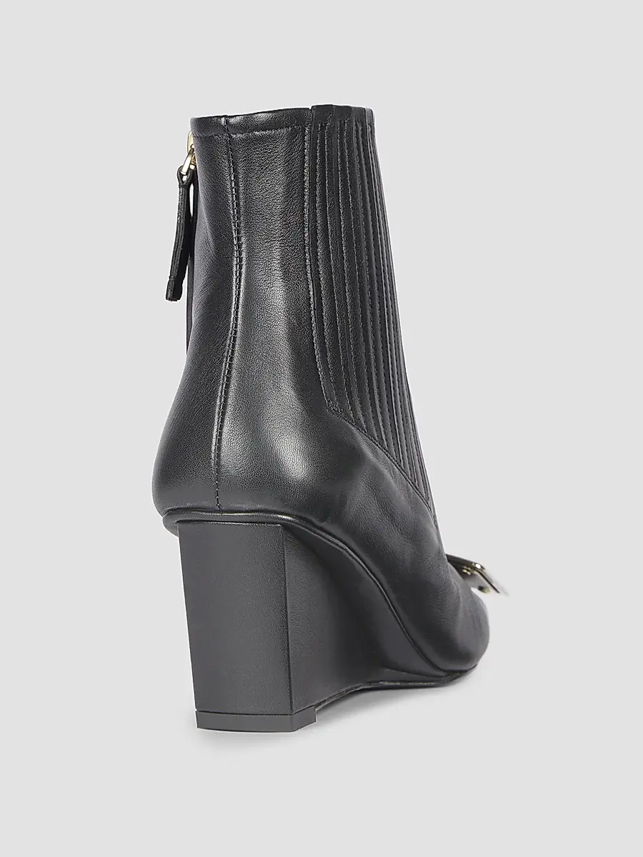 Roger Vivier Women's Belle Vivier 60MM Leather Wedge-Heel Ankle Boots | Thumbnail 3 Roger Vivier Women's Belle Vivier 60MM Leather Wedge-Heel Ankle Boots | Thumbnail 3