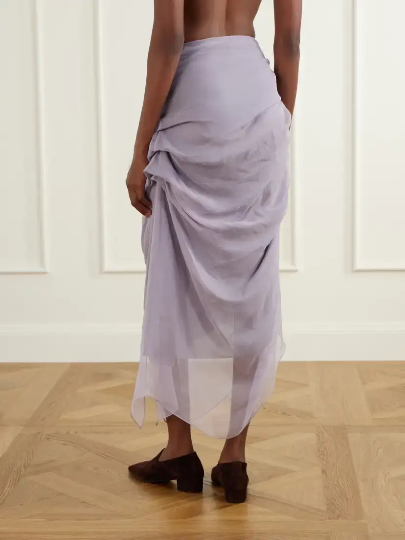Pauline Dujancourt Najia Silk-blend Chiffon Midi Skirt | Thumbnail 4 Pauline Dujancourt Najia Silk-blend Chiffon Midi Skirt | Thumbnail 4