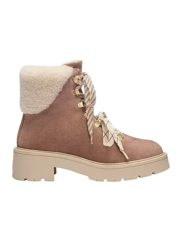 Women's Ren Shearling-Trim Suede Ankle Boots