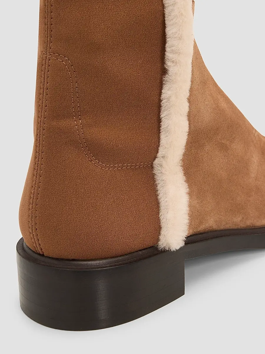 Stuart Weitzman Women's 5050 Cozy Gisele Shearling-Trim Suede Tall Boots | Thumbnail 5 Stuart Weitzman Women's 5050 Cozy Gisele Shearling-Trim Suede Tall Boots | Thumbnail 5