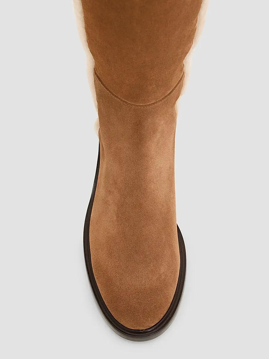 Stuart Weitzman Women's 5050 Cozy Gisele Shearling-Trim Suede Tall Boots | Thumbnail 6 Stuart Weitzman Women's 5050 Cozy Gisele Shearling-Trim Suede Tall Boots | Thumbnail 6