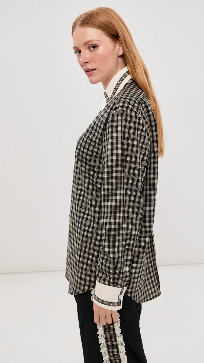 Tanner Fletcher Pippa Trimmed Border Button Down Shirt | Thumbnail 4 Tanner Fletcher Pippa Trimmed Border Button Down Shirt | Thumbnail 4