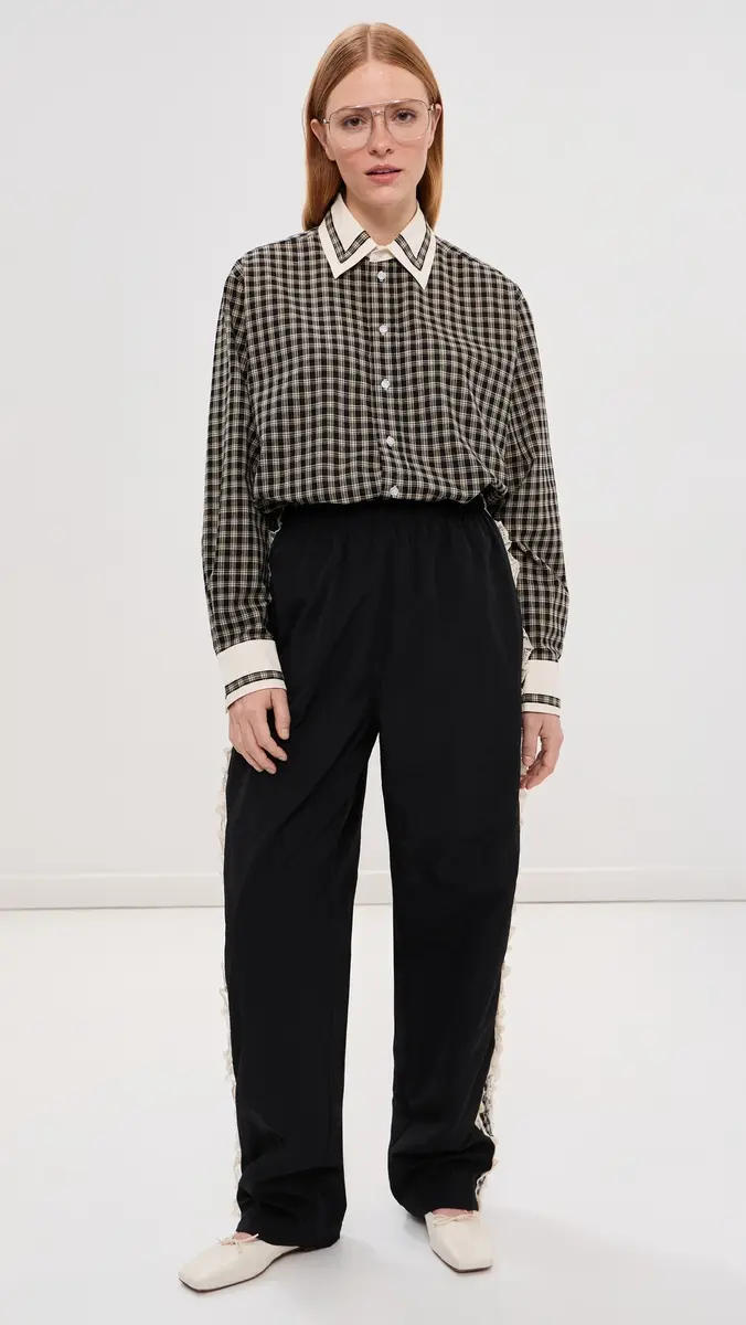 Tanner Fletcher Pippa Trimmed Border Button Down Shirt | Thumbnail 5 Tanner Fletcher Pippa Trimmed Border Button Down Shirt | Thumbnail 5