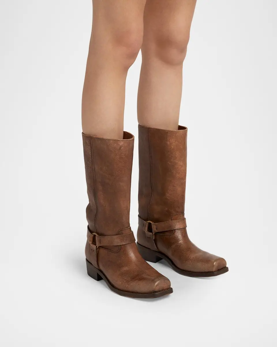 Golden Goose Biker Leather Mid-Calf Boots | Thumbnail 2