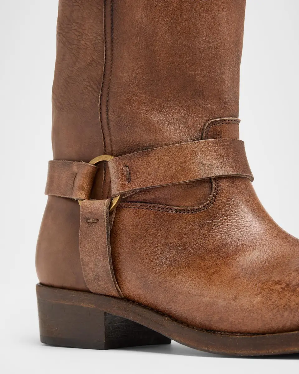 Golden Goose Biker Leather Mid-Calf Boots | Thumbnail 5