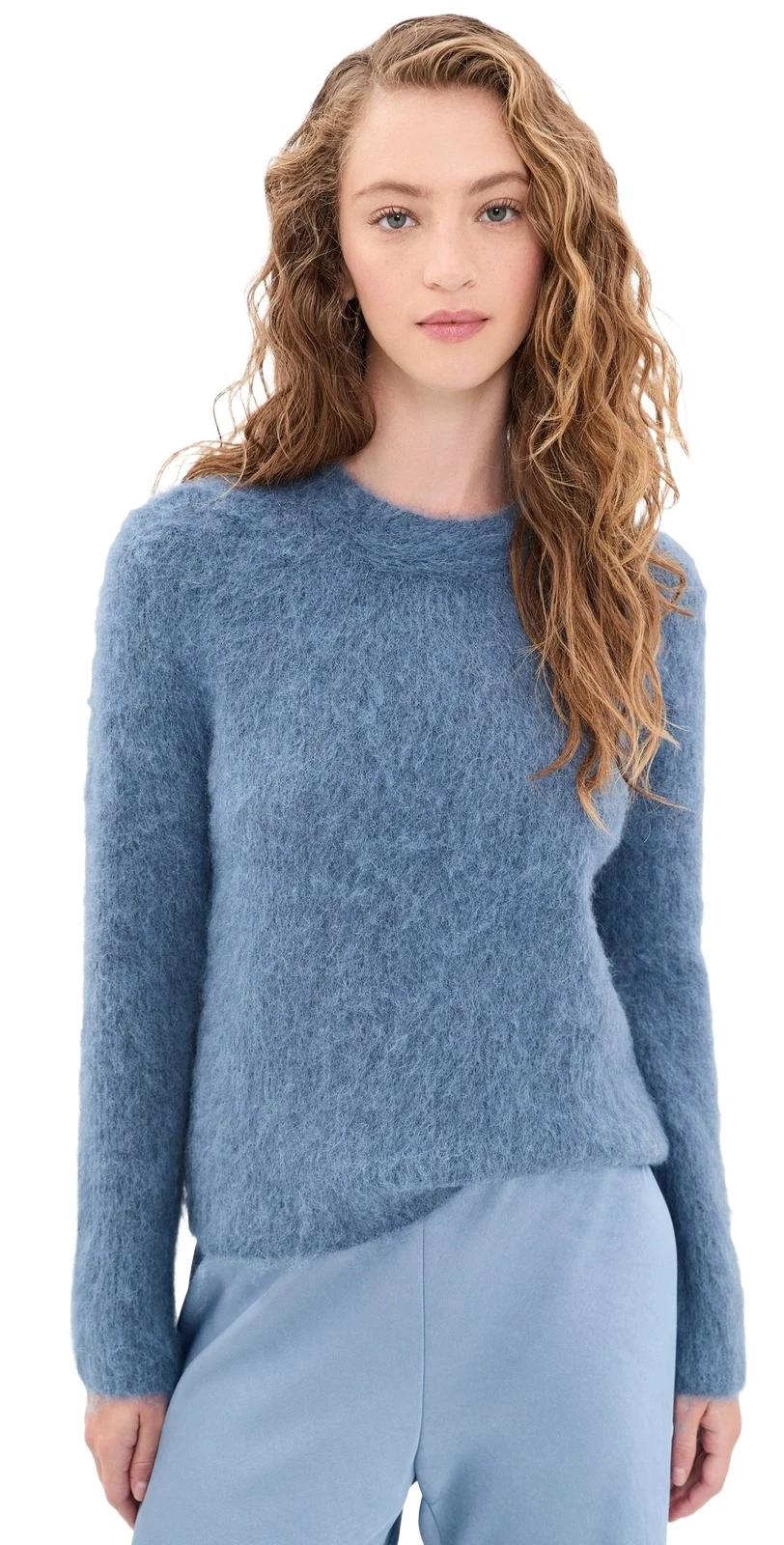 Vince Brushed Alpaca Crew Neck Pullover