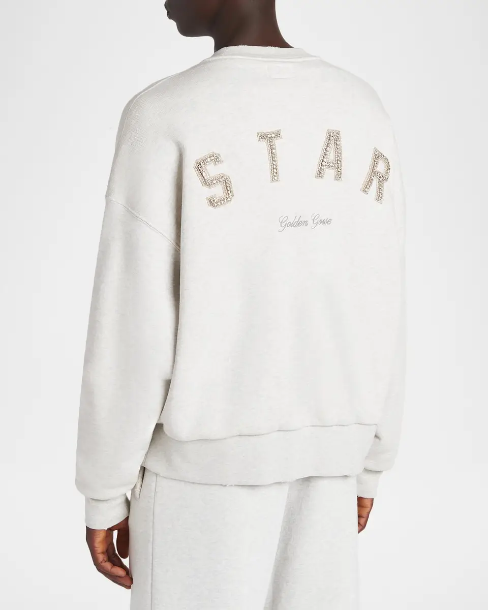 Golden Goose Men's Embellished Cotton Crewneck Sweatshirt | Thumbnail 3